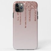 Roos Gold Glitter vloeibare schijven Case-Mate iPhone Case (Achterkant)