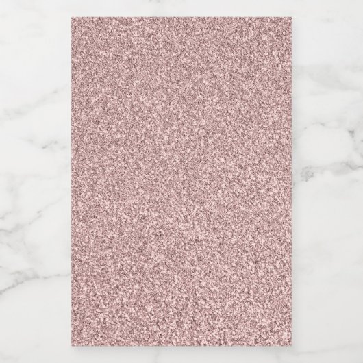 Roos Gold Glitter Voedselcontainer Etiket (Enkel label)