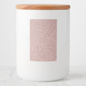 Roos Gold Glitter Voedselcontainer Etiket (Voorkant)