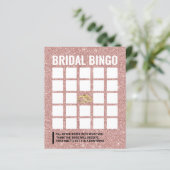 Roos Gold Glitter Vrijgezellenfeest Bingo Game Kaa (Staand voorkant)