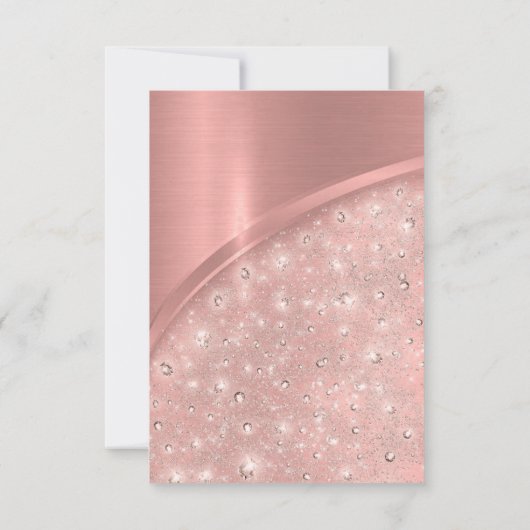 Roos Gold Glitter Vrijgezellenfeest Birthday Sweet Kaart (Achterkant)