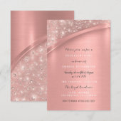 Roos Gold Glitter Vrijgezellenfeest Birthday Sweet Kaart (Voorkant / Achterkant)