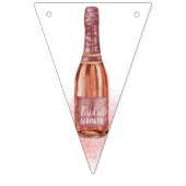 Roos Gold Glitter Vrijgezellenfeest Vlaggetjes (Eerste vlag)