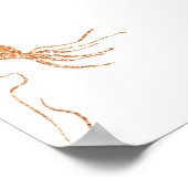 ROOS GOLD GLITTER VROUW LICHAAMSLEZEN POSTER (Hoek)