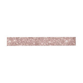 Roos Gold Glitter Weddenschap Belly Band Uitnodigingen Wikkel (Vlak)
