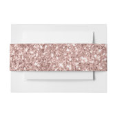 Roos Gold Glitter Weddenschap Belly Band Uitnodigingen Wikkel (Voorkant Voorbeeld)