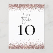 Roos Gold Glitter WeddenTabel Geen wit (Achterkant)