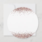 Roos Gold Glitter Wedding Evening Kaart (Achterkant)