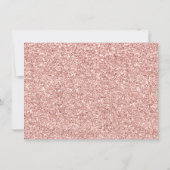 Roos Gold Glitter Wedding Flat Dank u Card Bedankkaart (Achterkant)