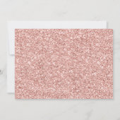 Roos Gold Glitter Wedding Kaart (Achterkant)