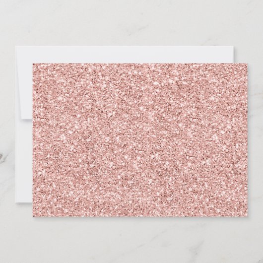 Roos Gold Glitter Wedding Kaart (Achterkant)