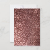 Roos Gold Glitter Wedding RSVP Kaart (Achterkant)
