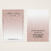 Roos Gold Glitter White Ketting Display Kaart (Voorkant /achterkant)