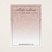 Roos Gold Glitter White Ketting Display Kaart (Voorkant)