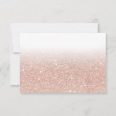 Roos Gold glitter white ombre script bedankt u (Achterkant)