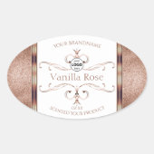  Roos Gold Glitter White Product Labels Logo (Voorkant)