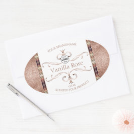  Roos Gold Glitter White Product Labels Logo