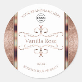  Roos Gold Glitter White Product Labels Logo