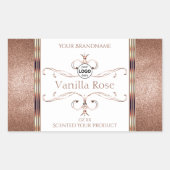  Roos Gold Glitter White Product Labels Logo (Voorkant)