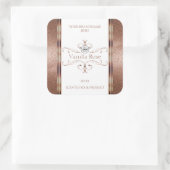  Roos Gold Glitter White Product Labels Logo (Tas)