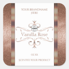  Roos Gold Glitter White Product Labels Logo