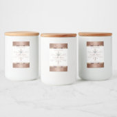  Roos Gold Glitter White Product Labels Logo Voedselcontainer Etiket (Flessen)