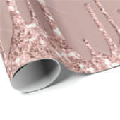 Roos Gold Glitter Wrapping Paper met aangepaste te Cadeaupapier (Rol Hoek)