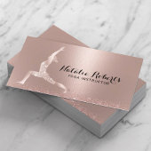 Roos Gold Glitter Yoga Pose Yoga Instructeur Visitekaartje