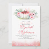 Roos Gold Glitters Pompoen Herfst Vrijgezellenfees Kaart (Voorkant)