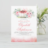 Roos Gold Glitters Pompoen Herfst Vrijgezellenfees Kaart (Staand voorkant)