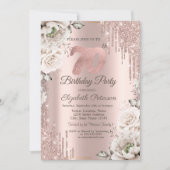 Roos Gold, glitterschijven, witte stromen 70e verj Kaart (Voorkant)