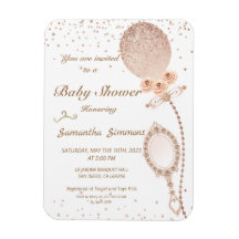 Roos Gold Glittery Ballon Baby shower