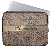 Roos Gold Glittery Leopard