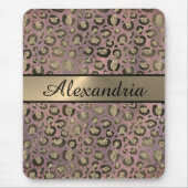 Roos Gold Glittery Leopard Muismat (Voorkant)