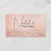 Roos Gold Glittery Visitekaartje (Voorkant)