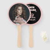 Roos Gold Glitz Pageant Fan Waver 10-Pack Handwaaier (Voorkant en achterkant)