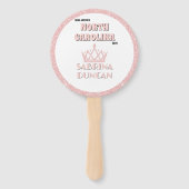 Roos Gold Glitz Pageant Fan Waver 10-Pack Handwaaier (Achterkant)