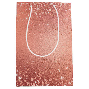 Roos Gold Glitzy Glitter Sparkle Medium Cadeauzakje