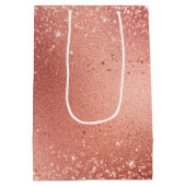 Roos Gold Glitzy Glitter Sparkle Medium Cadeauzakje (Achterkant)