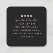 Roos Gold Goddess & Mystic Moon Celestial Energy Vierkante Visitekaartje (Achterkant)