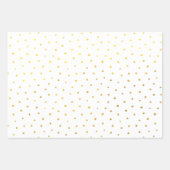Roos Gold, Gold en Silver Foil Dot Pattern Inpakpapier Vel (Voorkant 2)