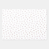 Roos Gold, Gold en Silver Foil Dot Pattern Inpakpapier Vel (Voorkant)