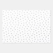 Roos Gold, Gold en Silver Foil Dot Pattern Inpakpapier Vel (Voorkant 3)