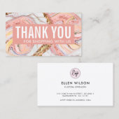 Roos Gold & Gold Geode Marble Business Hartelijk d Visitekaartje (Voorkant / Achterkant)