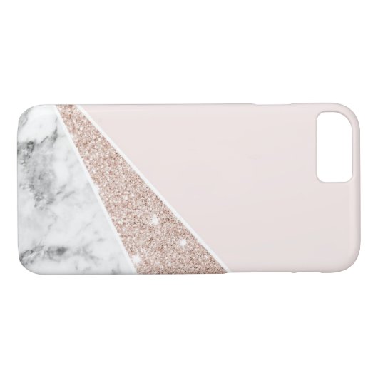 Roos Gold, Gold Glitter en marmer Case-Mate iPhone Case (Achterkant (Horizontaal))
