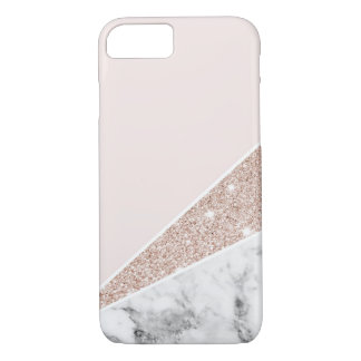Roos Gold, Gold Glitter en marmer Case-Mate iPhone Case