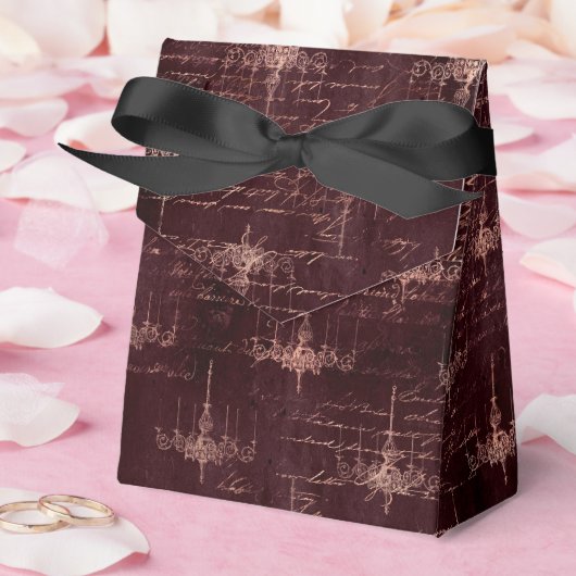Roos Gold Gothic Halloween Bedankdoosjes (Huwelijk)