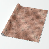 Roos Gold Gothic Halloween Cadeaupapier (Uitgerold)