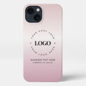 Roos Gold gradiënt bedrijf aangepaste Logo roze to iPhone Hoesje (Achterkant)