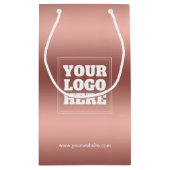 Roos Gold gradiënt Eigen bedrijf Logo Klein Cadeauzakje (Achterkant)